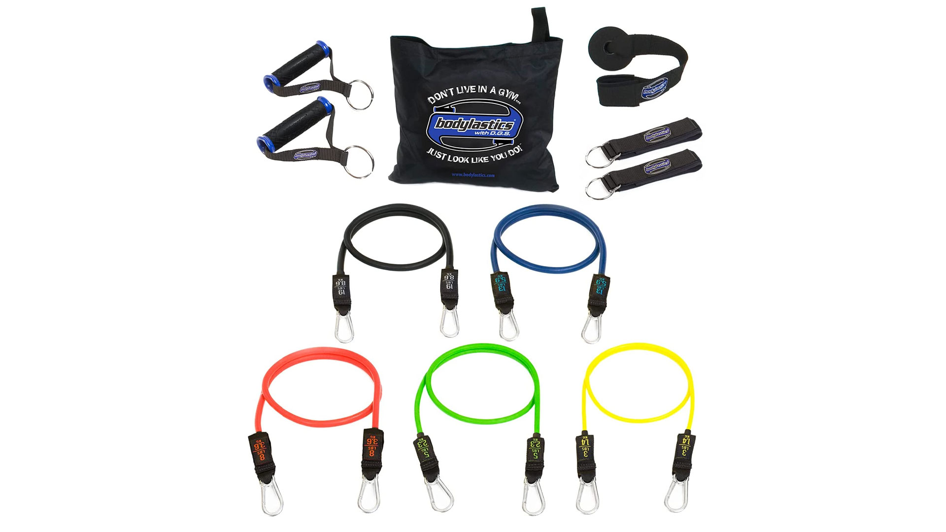 Best resistance bands: Bodylastics Stackable Tension Resistance Bands Set