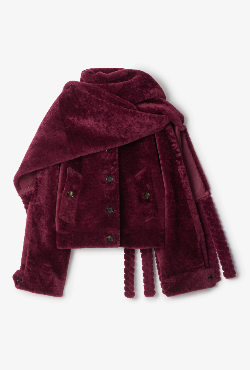 An image of a Burberry cape coat.