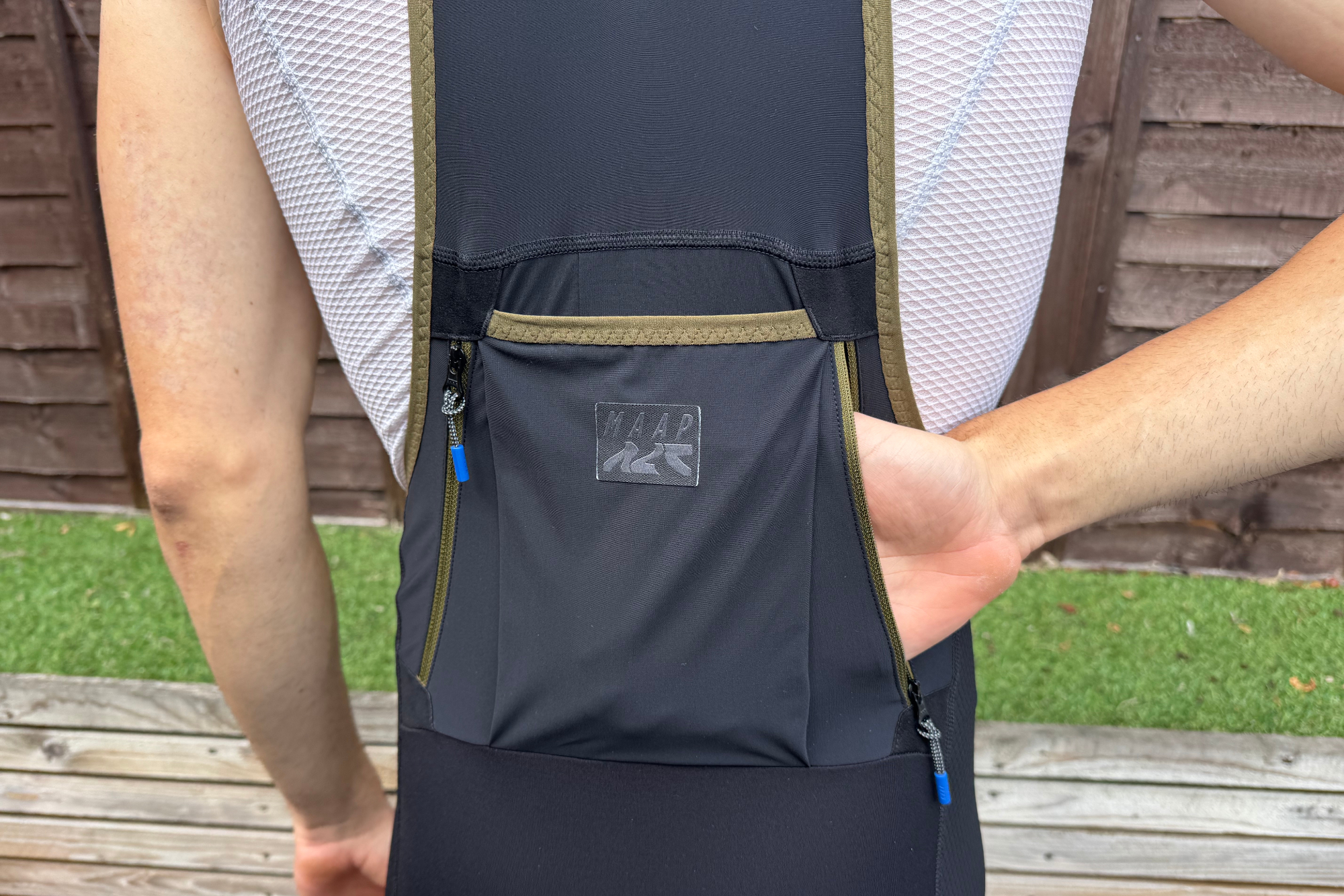 Detail of MAAP Alt-Road Cargo Bib Shorts 2.0 rear pocket
