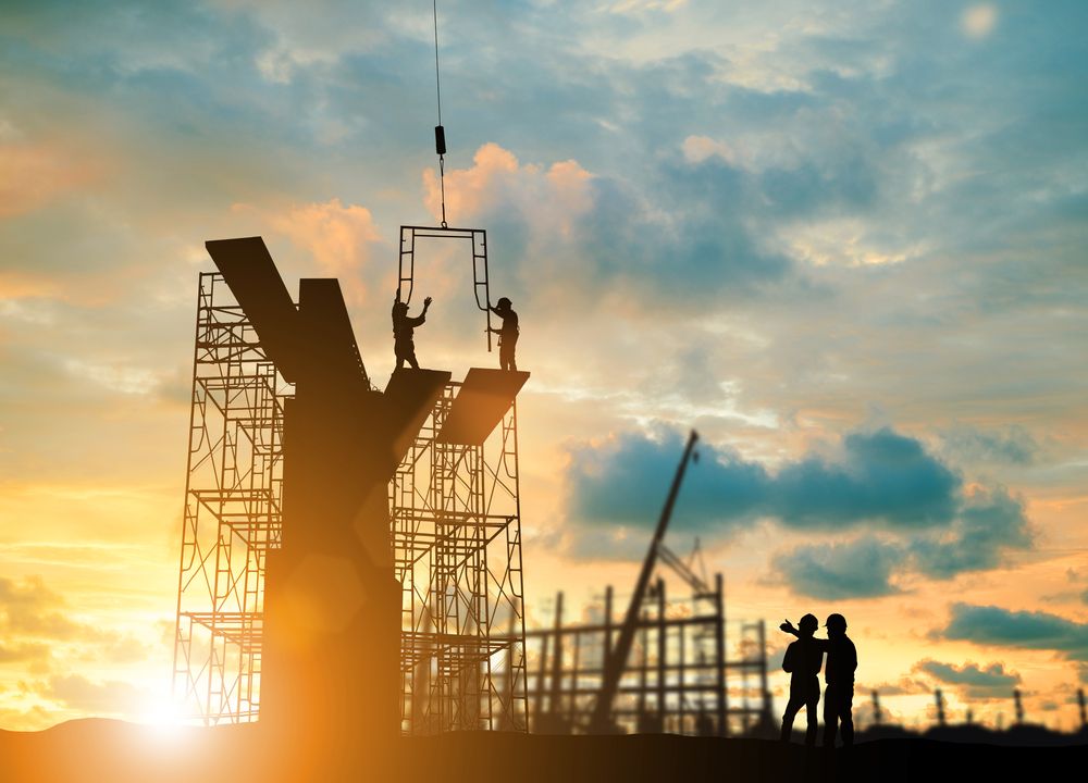 Image of construction workers representing UK infrastructure