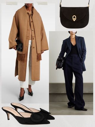 Collage of new season luxury buys on sale