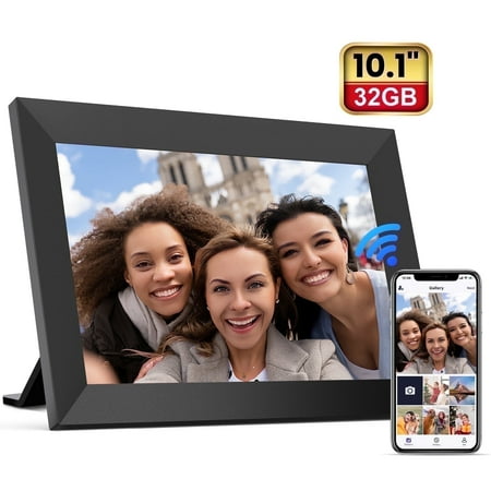 Torio Wifi Digital Picture Frame, 10.1" Digital Photo Frame Built-In 32 Gb Memory With Ips Touchscreen Share Instant Photo From Anywhere Best Gift Choice