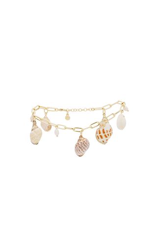 Cavigliera Paperclip Chain Shell Charm