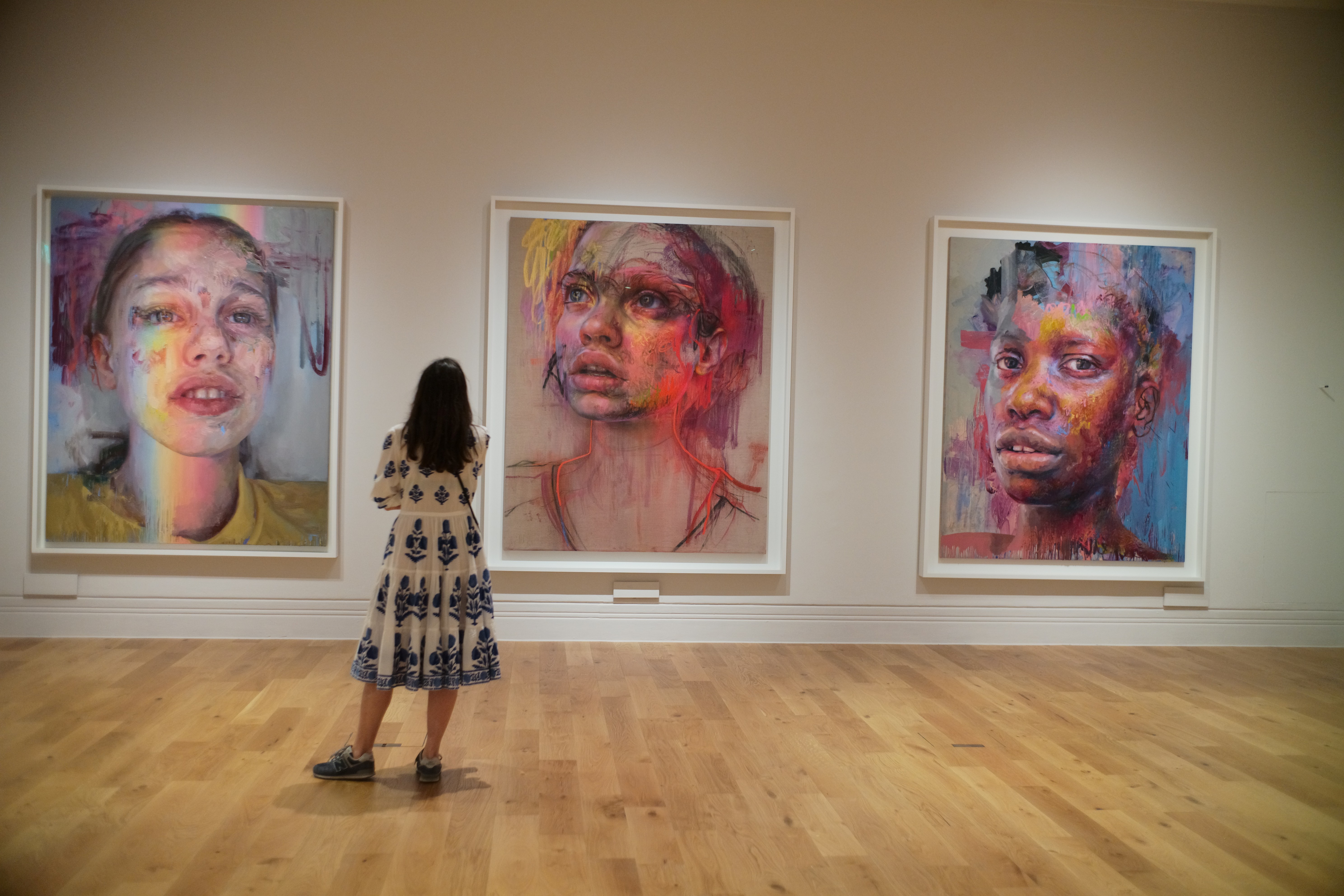 Jenny Saville, on display at her exhibition 'The Anatomy of Painting' at the National Portrait Gallery in 2025.