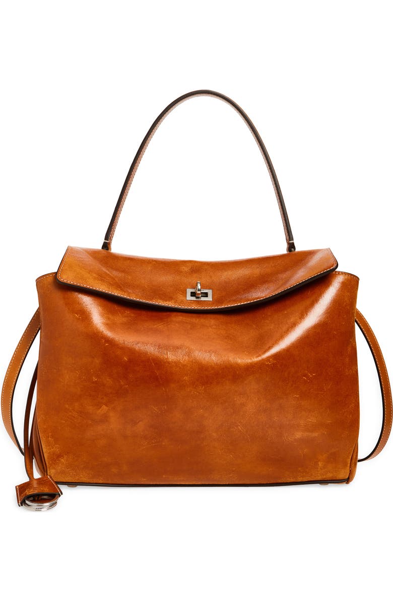 Medium Rodeo Leather Top Handle Bag