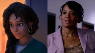 Left: Rio Morales in Spider-verse Right: Luna Lauren Velez in Dexter.