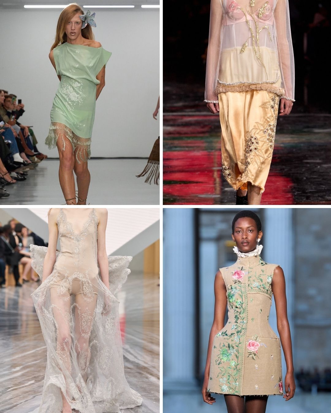 Models on the runway presenting SS26 microtrends