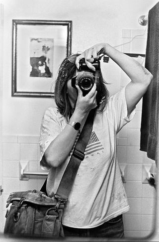 A self-portrait of Samoilova in her apartment after documenting the South Tower collapse.