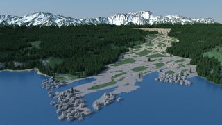Minecraft - a stony river delta