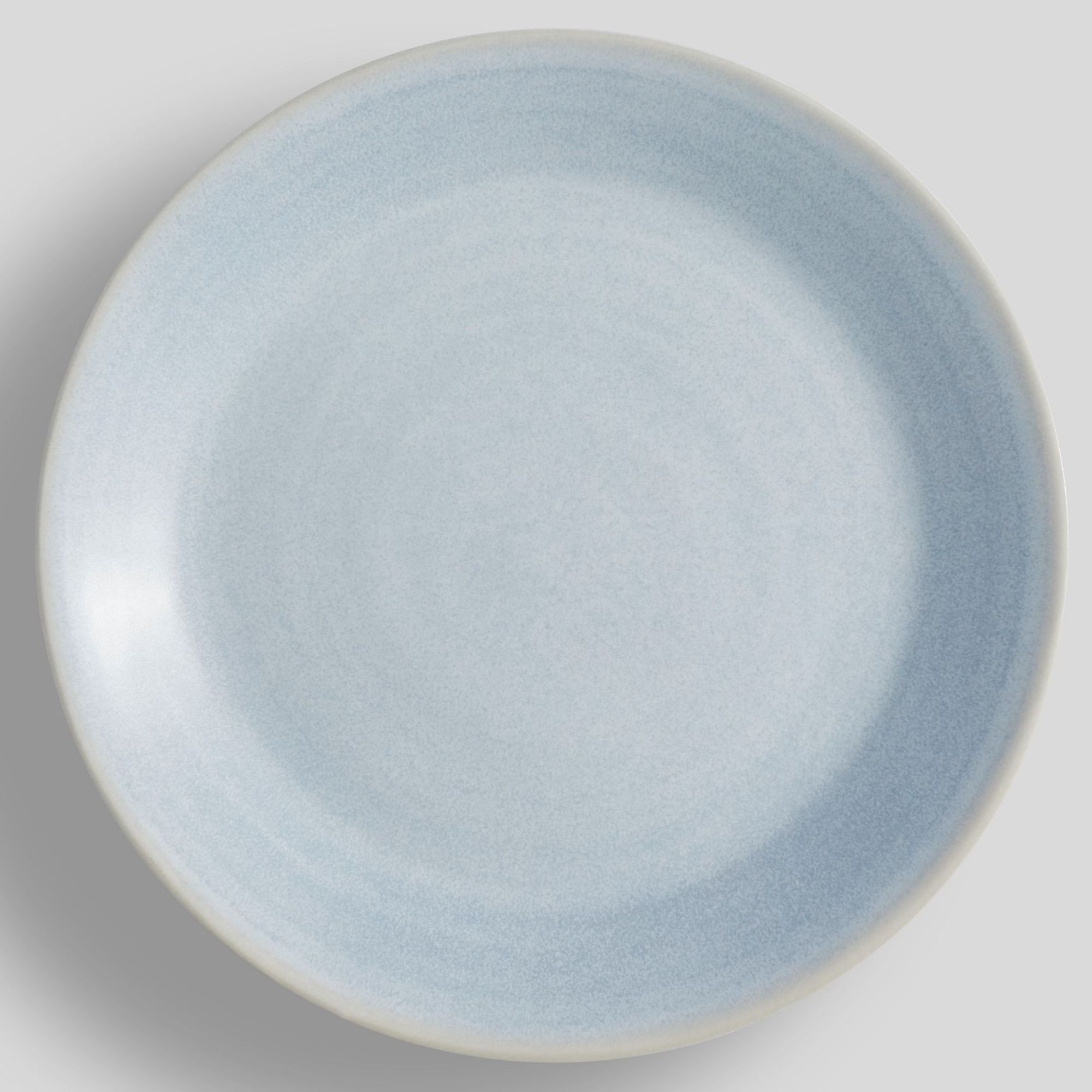 Pale blue melamine dinner plate