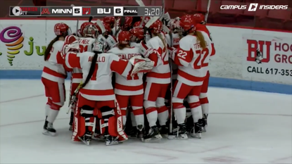 The Boston University women's hockey team.