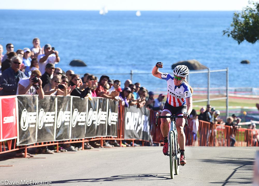 USA Champion Katie Compton (Trek Factory Racing) won the race in her usual dominating style