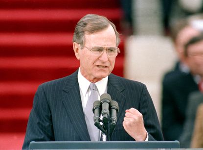 George H. W. Bush delivers his 1989 inauguration address.