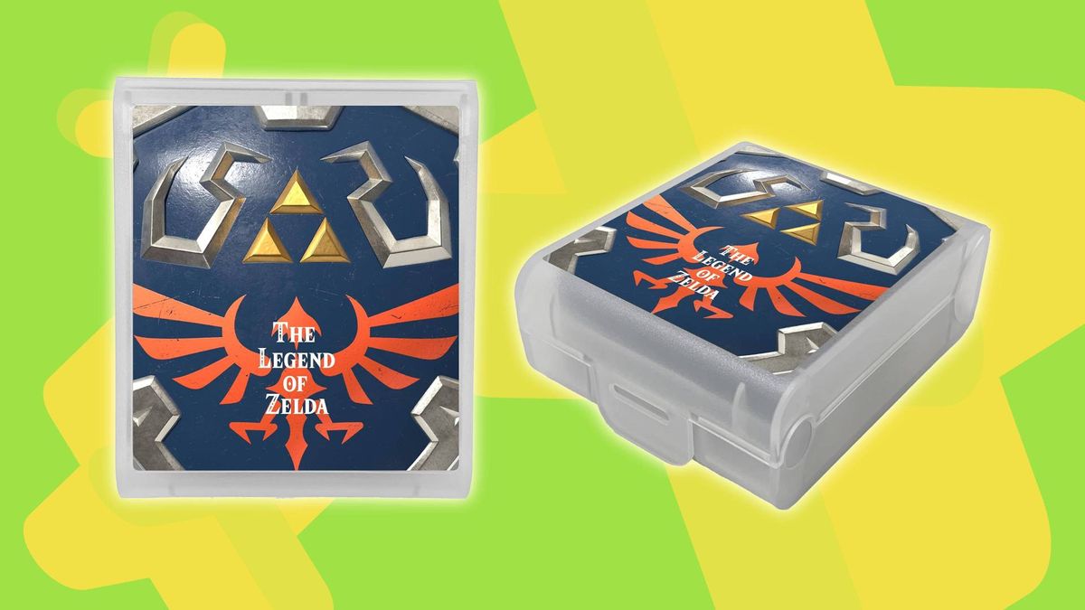 Image of the KeysFactory Legend of Zelda accessories on a green GamesRadar+ background.