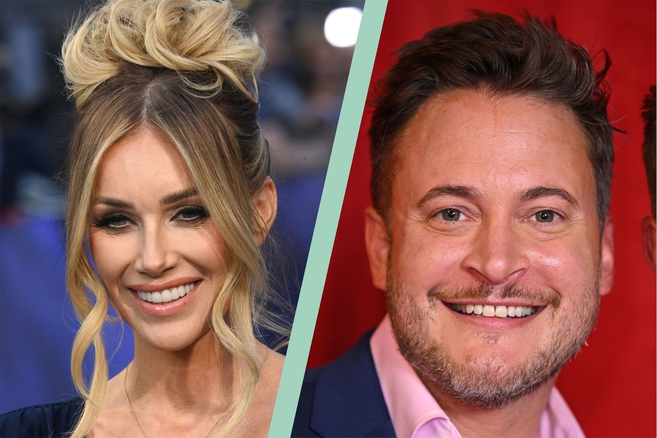 Love Island&#039;s Laura Anderson split layout with portrait of Hollyoaks star Gary Lucy