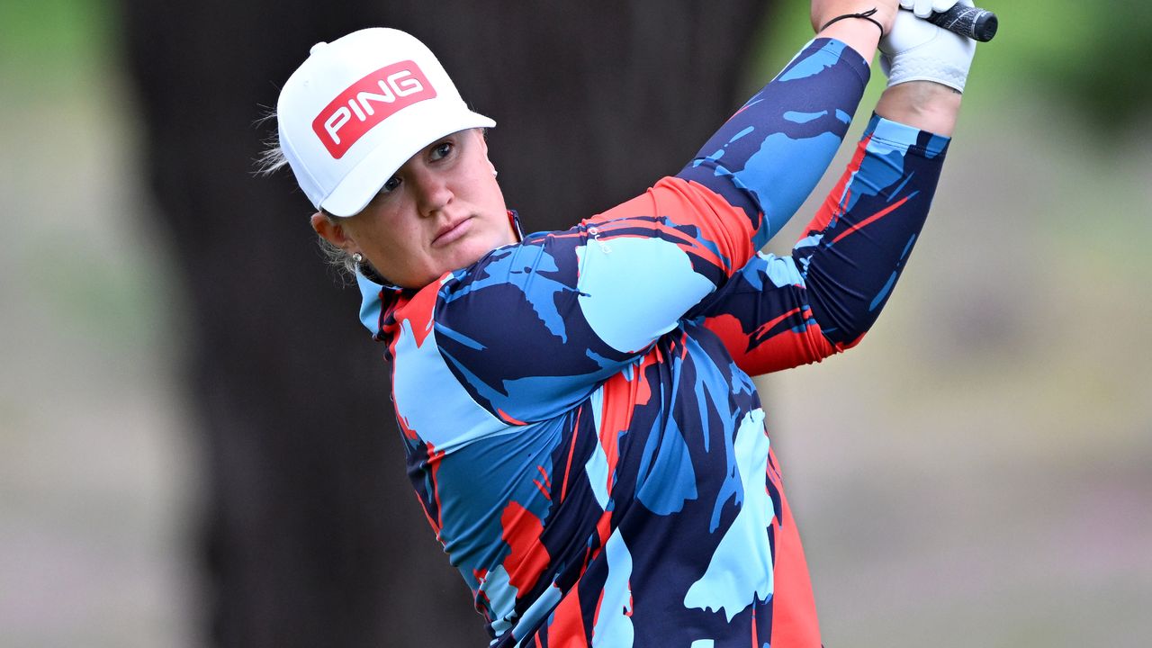 Chloe Williams takes a shot Final Qualifying for the AIG Women&#039;s Open