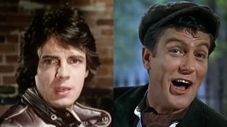 Rick Springfield and Dick Van Dyke as Bert in a side-by-side photo.