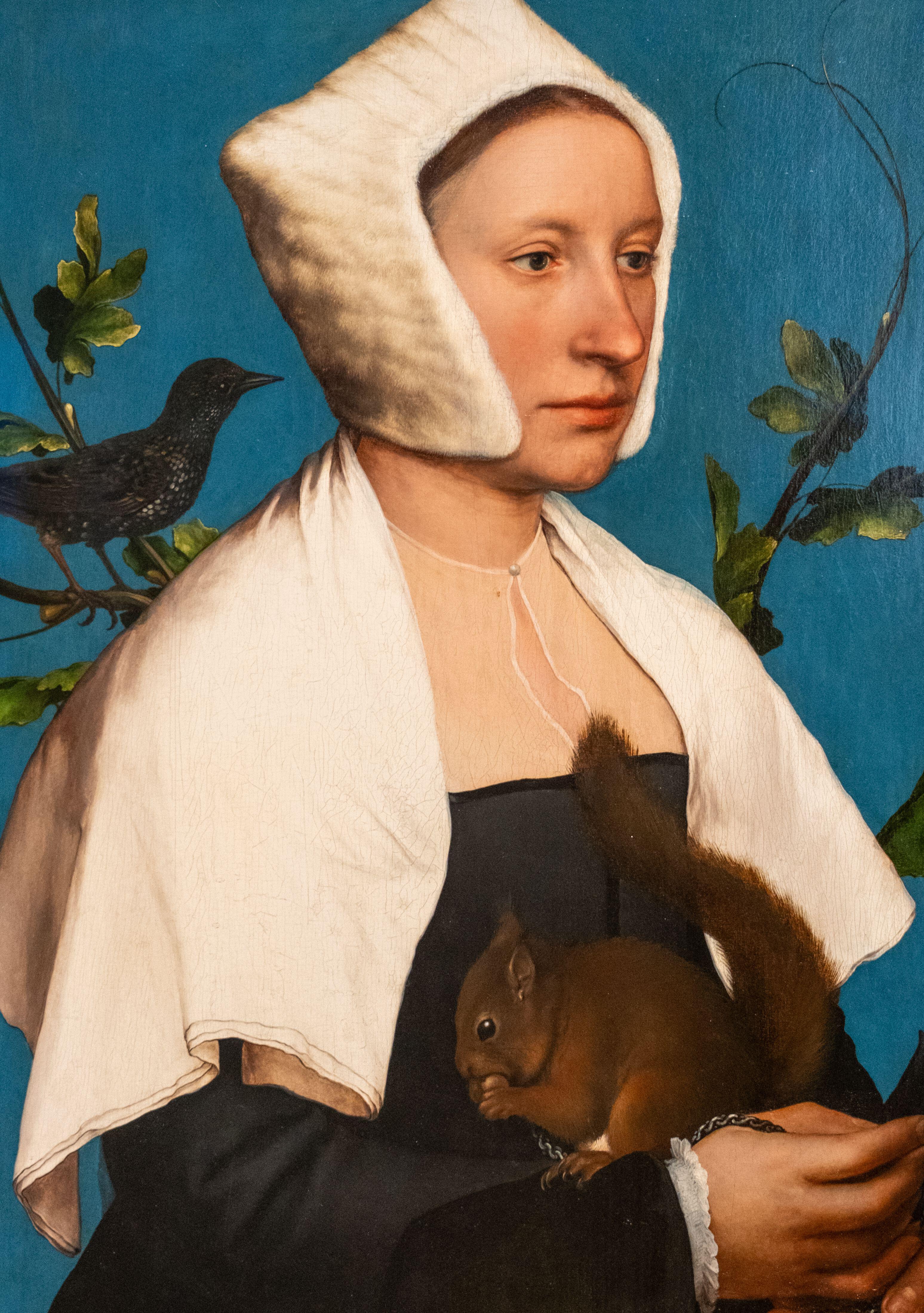 The portrait featuring a squirrel