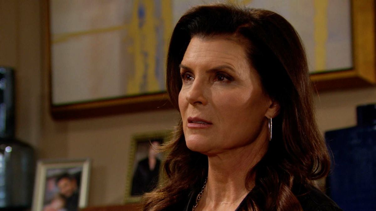 Kimberlin Brown as Sheila with an intense look on her face in The Bold and the Beautiful