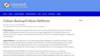 Website screenshot for Cobian Backup
