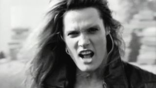 Sebastian Bach singing in Skid Row's music video for Monkey Business on Beavis and Butt-Head