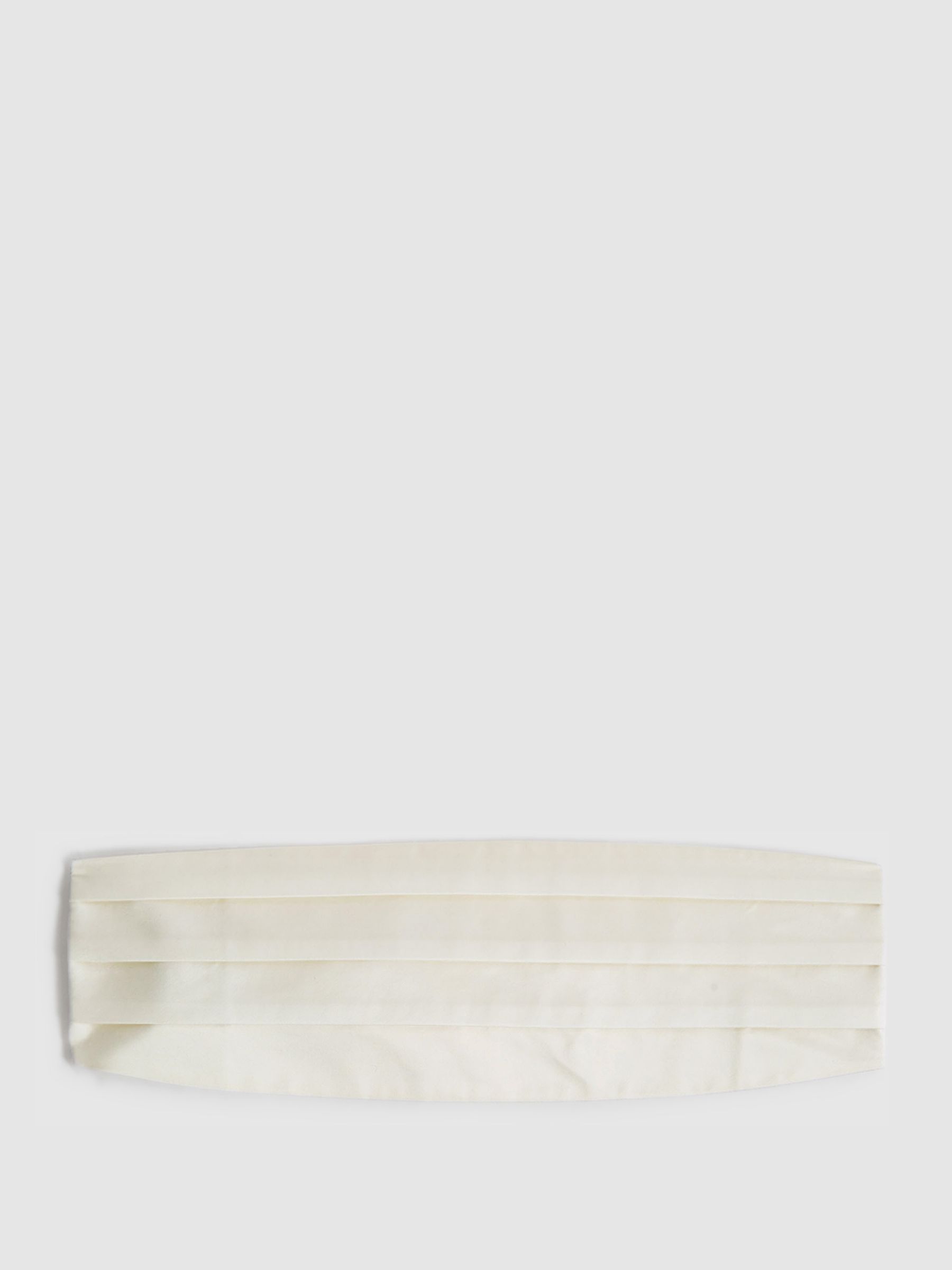 Silk Grosgrain Cummerbund in Ivory - Size One