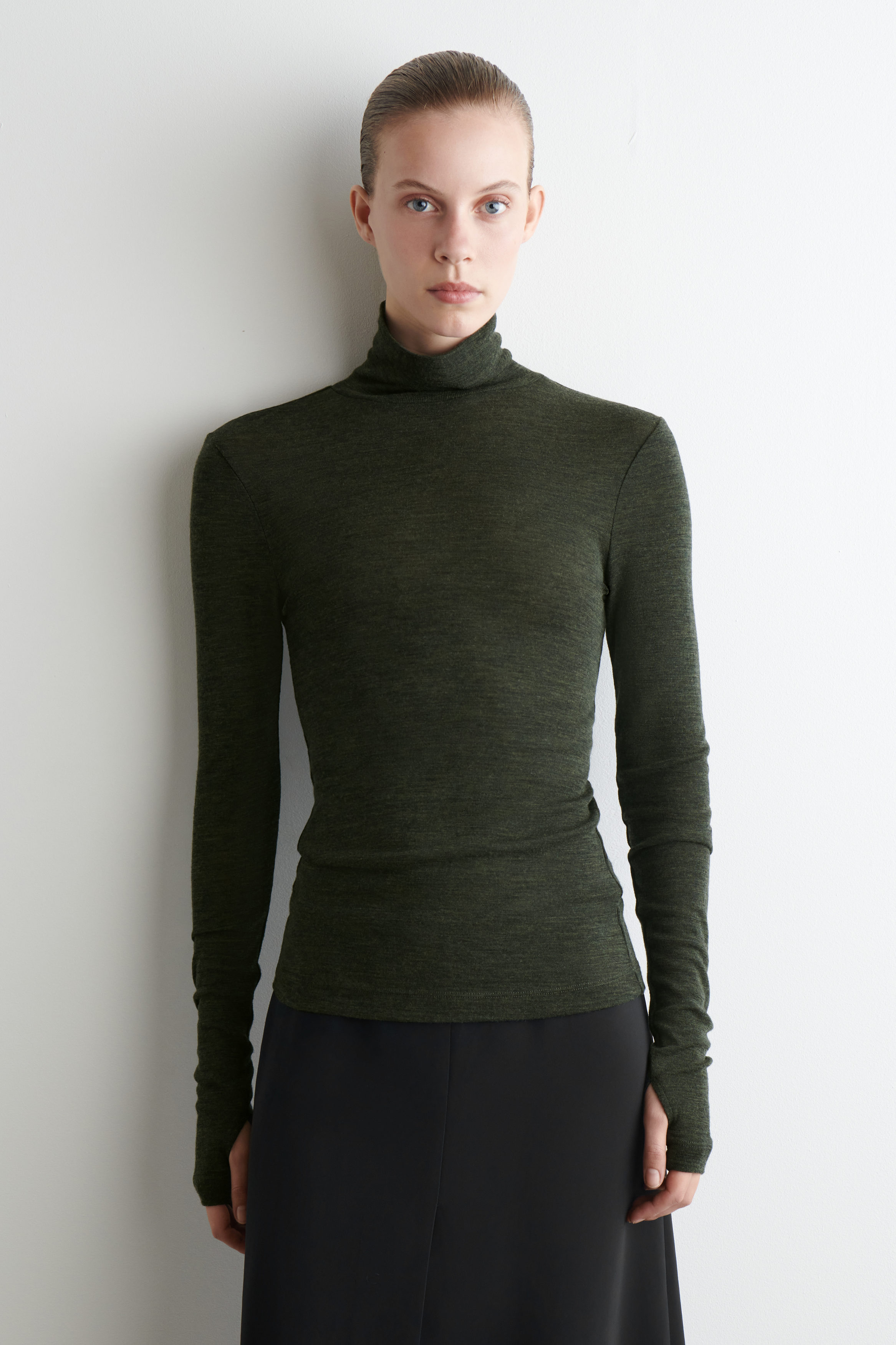 Merino Wool High-Neck Top