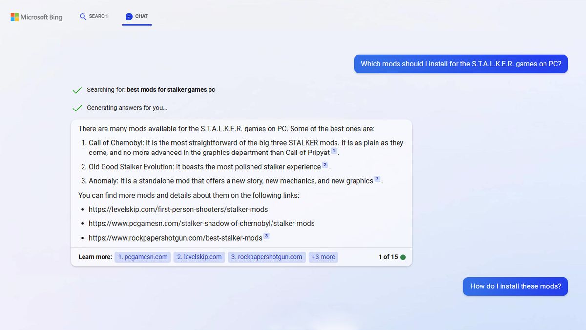 Bing Chat answers questions about PC modding