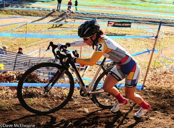 Arley Kemmerer (C3-Athletes Serving Athletes) near the top of the run-up