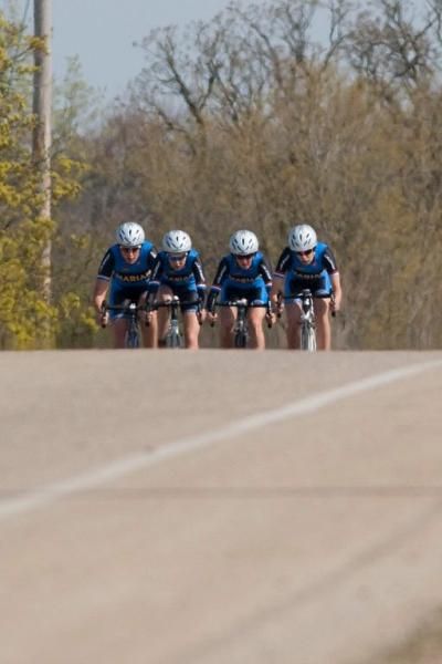 Cresting a hill on the time trial course.
