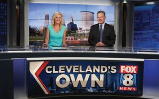 Tracy McCool (l.) and Lou Maglio deliver the news at Cleveland market leader WJW. 