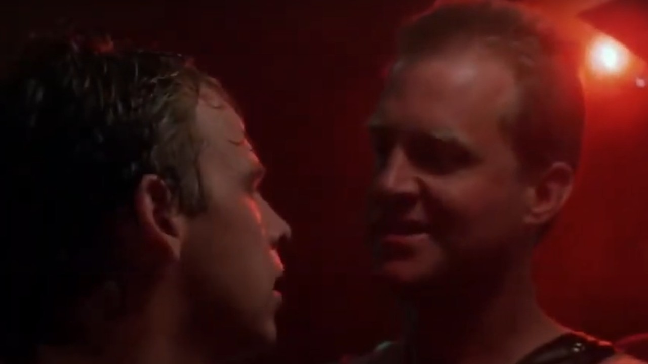Mark Patton encountering his gym teacher in a dream in A Nightmare on Elm Street 2: Freddy's Revenge