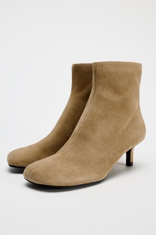 Split Leather Ankle Boots