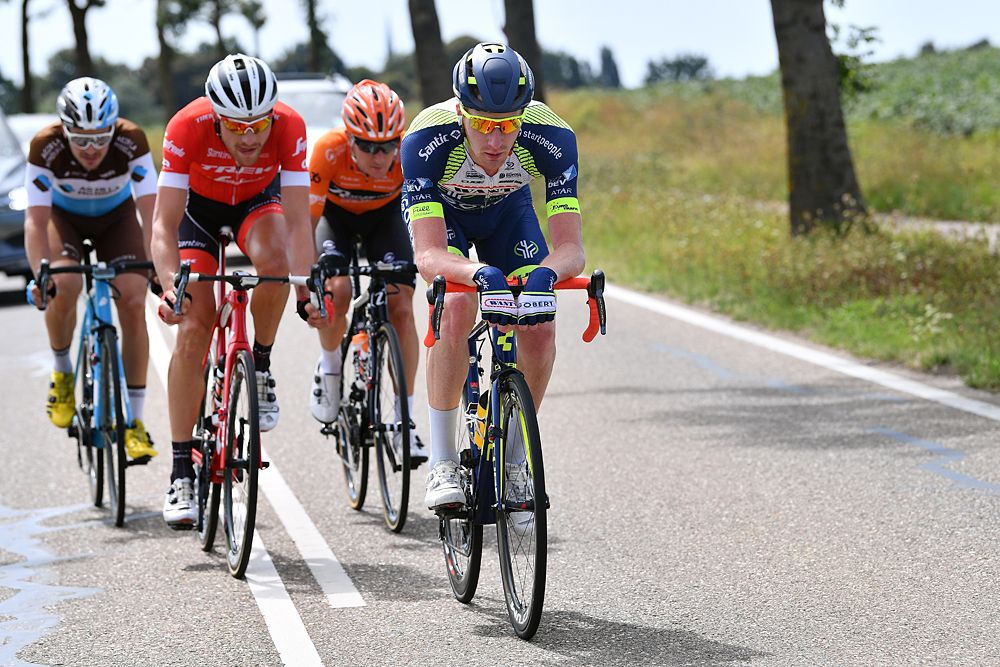 BinckBank Tour stage 6 breakaway: Frederik Backaert (Wanty Groupe Gobert), Matthias Brandle (Trek-Segafredo), Nick Van Der Lijke (Roompot-Nederlandse Loterij) and Alexis Gougeard (AG2R La Mondiale)