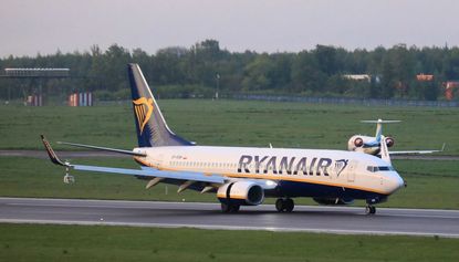 The Ryanair plane that was forced to land in Belarus.