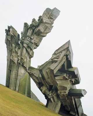 This spectacular evocation of suffering and death was designed by the sculptor Alfonsas Ambraziunas in 1983