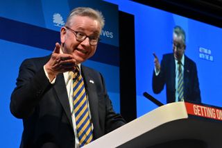 Michael Gove, who was sacked by Boris Johnson, pictured giving a speech