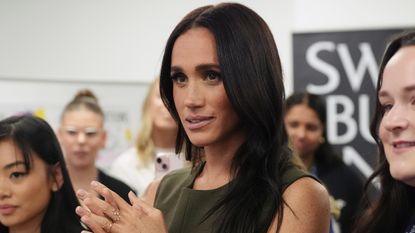 Meghan, Duchess of Sussex, meets advocates during a visit to Batyr, a mental health engagement programme, at Swinburne University of Technology on April 16, 2026