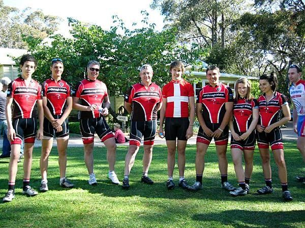 Inspired to ride on the charity ride was this group of cyclists from the Northern Sydney Cycling Club