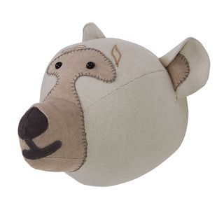 childrens furniture and bear animal head with white background