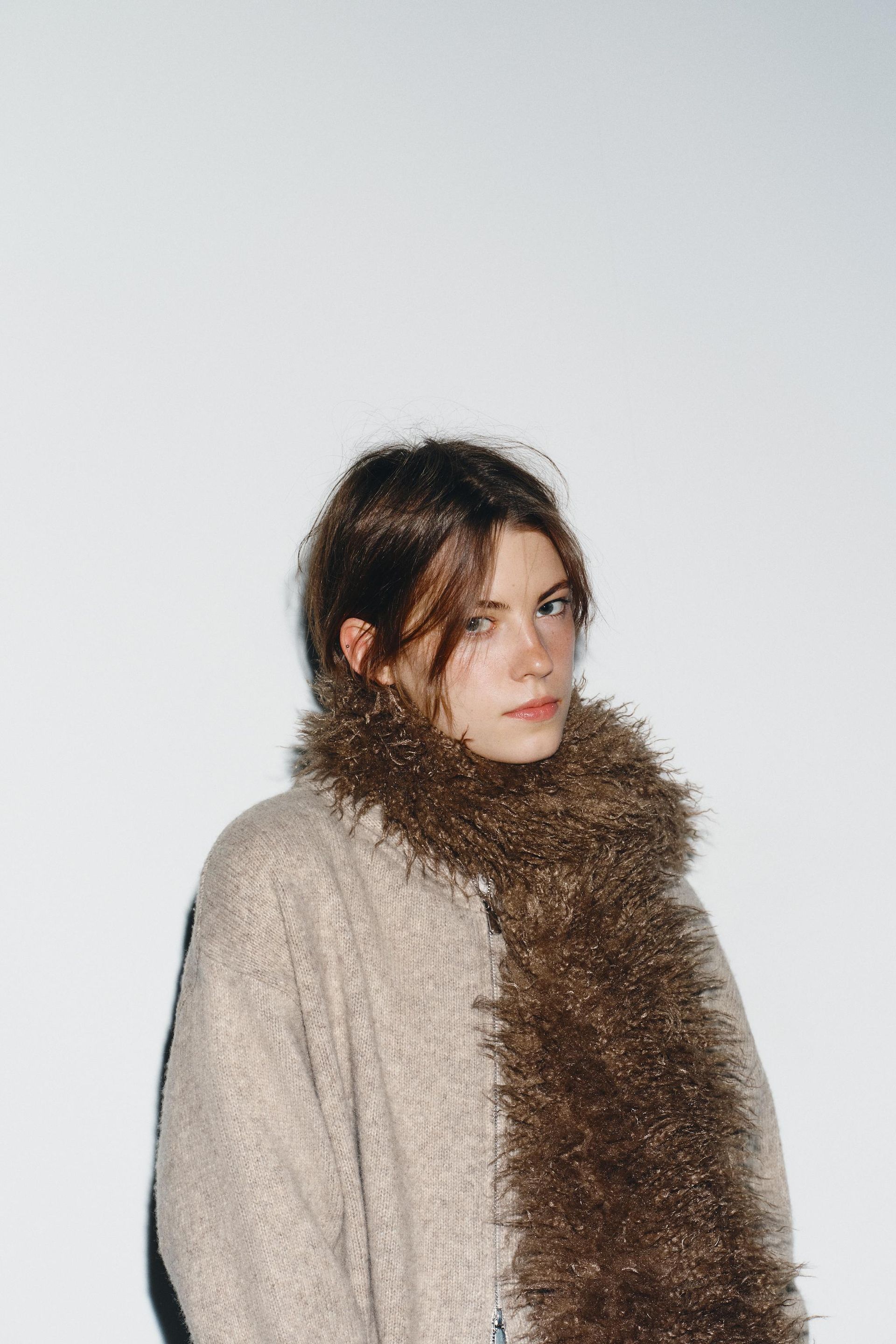 Plain Faux Fur Scarf