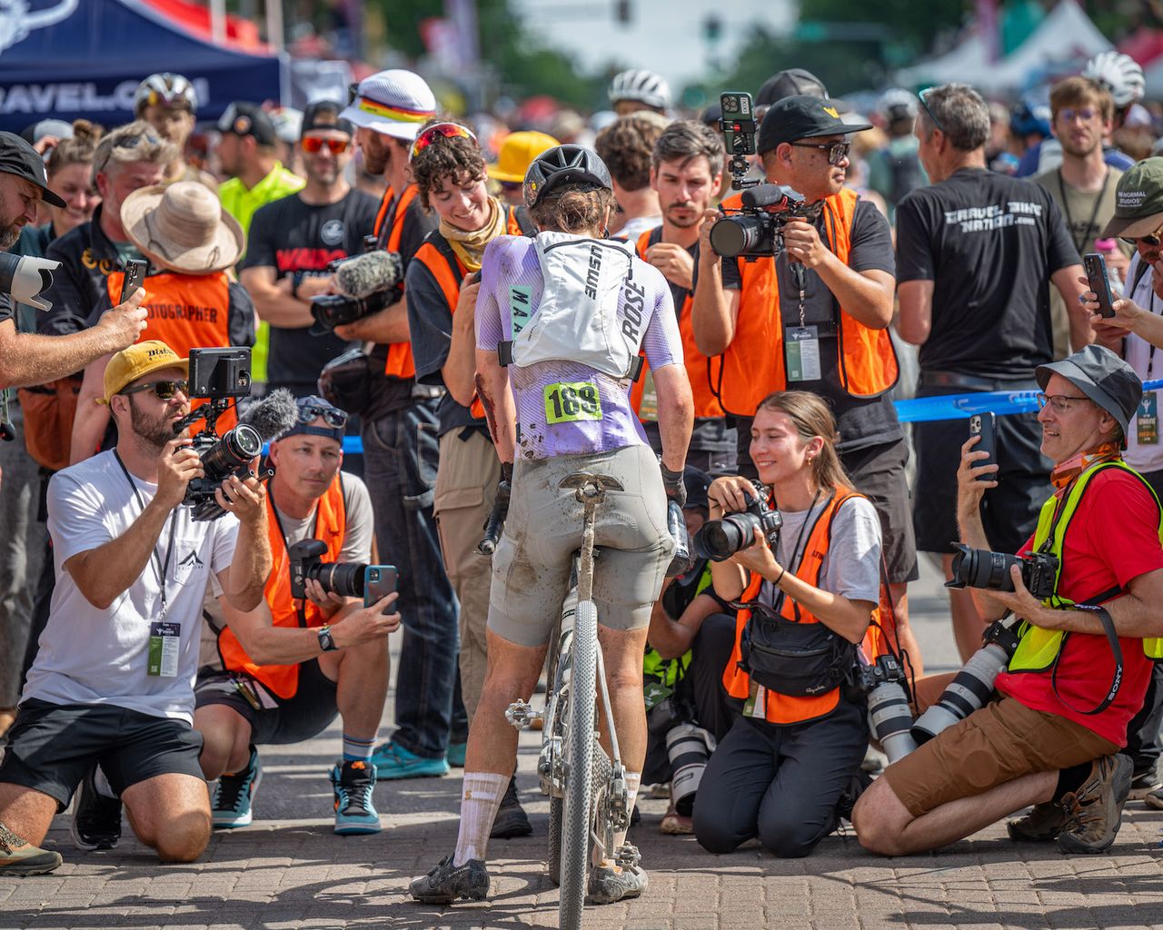 Rosa Kl&ouml;ser in the spotlight after winning Unbound 200 pro women's race in 2024