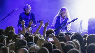 Tyler Bates and Jerry Cantrell perform on stage at O2 Shepherd's Bush Empire on July 07, 2022 in London, England.