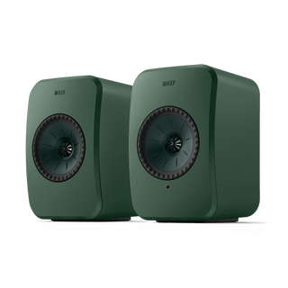 KEF LSX II LT speakers in sage green finish