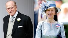 Prince Philip’s royal tradition continued by Princess Anne with her kids revealed. Seen here are Prince Philip and Princess Anne at different occasions