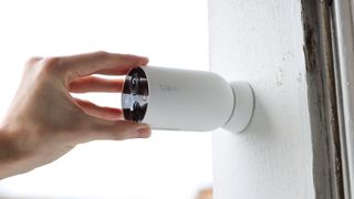 TP-Link Tapo C425 security camera mounted on a wall