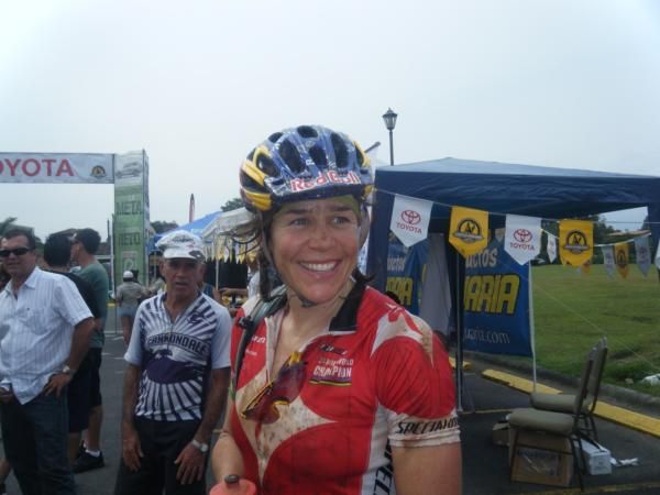 Rebecca Rusch after stage 1