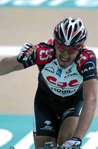 Fabian Cancellara (CSC) looks exhaustedly happy