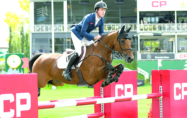 Scott Brash of GBR riding Ursula XII during theCP International Grand Prix at 2016 Spruce Meadows Masters. (Mike Sturk photo)