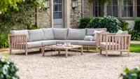 Best wooden garden furniture 2021 - wooden outdoor sofa set - Garden Trading